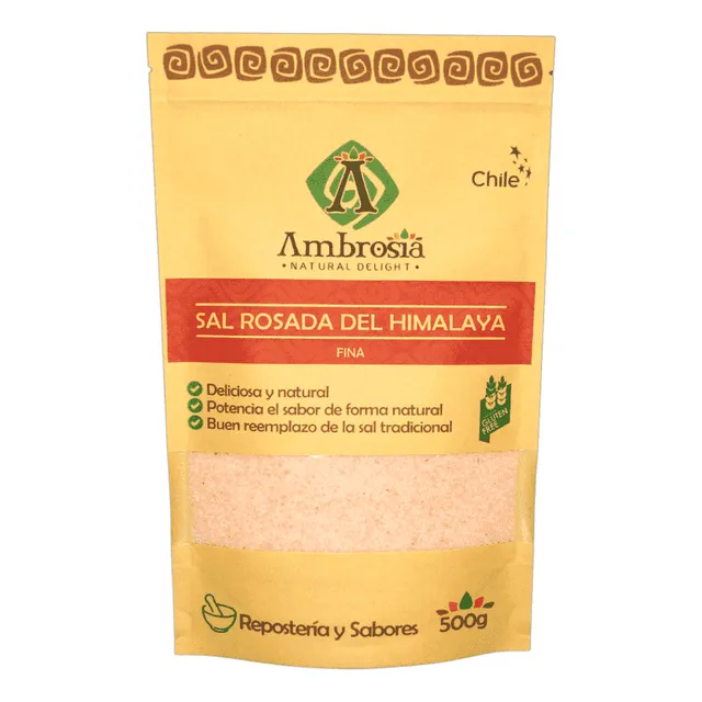 Ambrosia Sal Rosada Del Himalaya Pocket Sin Gluten 250 G