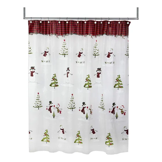 Skl Home Saturday Knight Ltd Cortina Baño Diseño Bosque Rojo