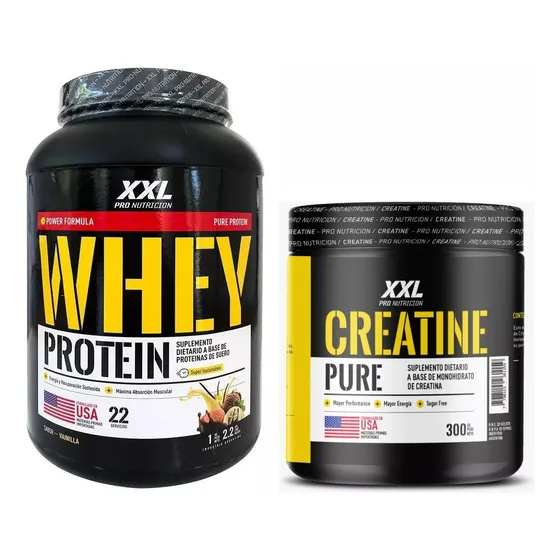 Xxl Pro Nutrition Whey Protein 1 Kg + Creatina Xxl 300 Gr. 