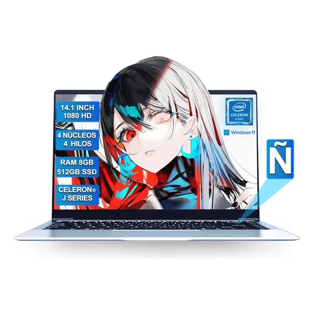 Ultrabook Bigview Xbook Plateado 14.1" Intel Celeron J4125 8GB de RAM 512GB SSD Intel UHD Graphics 600 60 Hz 1920x1080px Windows 11 Pro