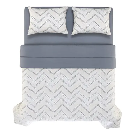 Edredom Queen Fred 100% Algodão Cinza Karsten