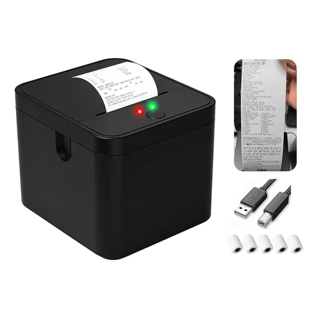 Impresora Térmica Ticket Recibos 58mm Bluetooth+usb +5 Rolls