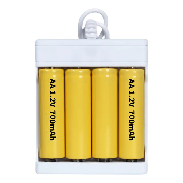 Pilas Recargable Aa De 1.2v Cargador De 4 Baterías