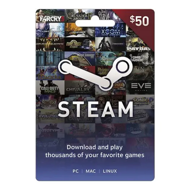 Tarjeta Steam 50 Usd - Entrega Digital - Cuenta Argentina