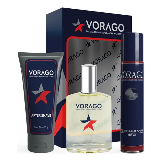 Set Perfume Vorago 50ml + Aftershave 70g + Desodorante Spray