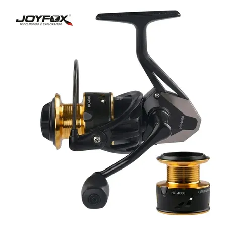 Molinete De Pesca Joyfox Ho4000 Drag 8kg Profissional 5.5:1 Preto/dourado Direito/esquerdo