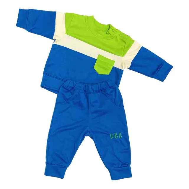 Buzo 2 Piezas 100% Algodón Polera Con Bolsillo Y Pantalón 