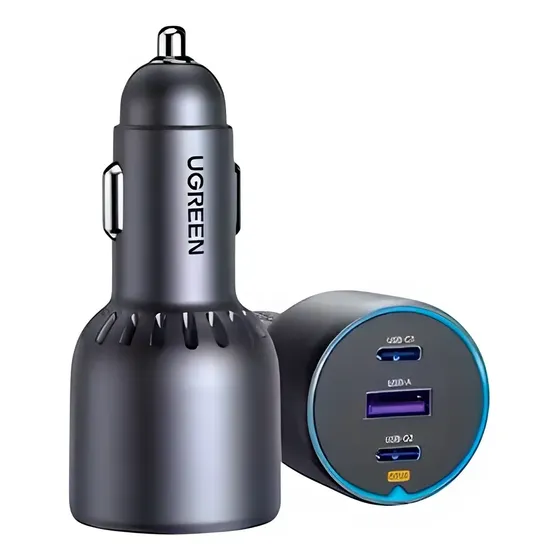 Cargador de coche Ugreen Usb C\u002Fa Pd 75w negro | Cuotas sin interés