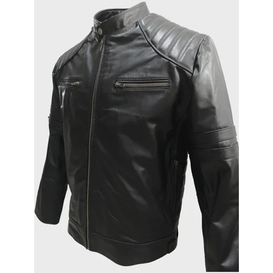 Campera Motoquera De Cuero Vacuno 100% Para Hombre