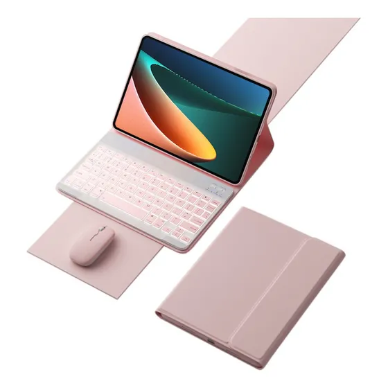 K Caso De Teclado De Mouse Iluminado Para Galaxy Tab S6