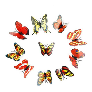 10 Lámparas Luz Led Mariposa Nocturna Pegatinas De Pared 10 Lámparas Luz Led Mariposa Nocturna Pegatinas De Pared