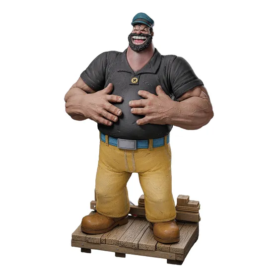 Brutus Popeye Vilão Clássico Desenho Figura Resina 26cm
