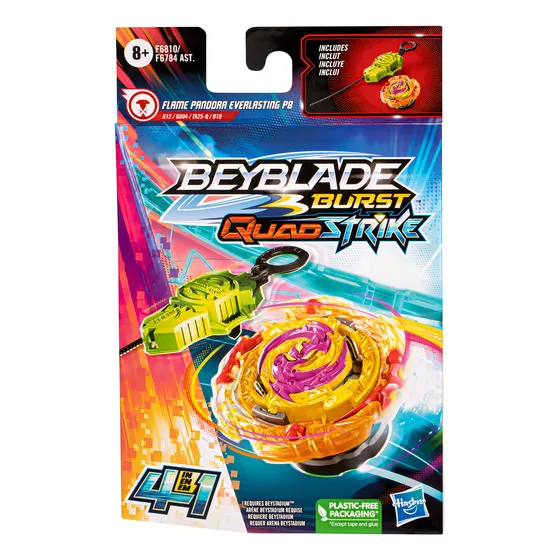 Beyblade Burst Quadstrike Flame Pandora Everlasting Hasbro Color Azul