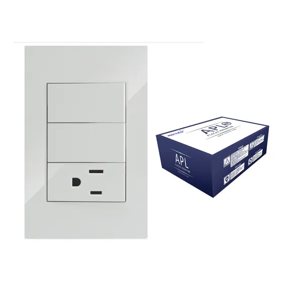 Kit 10pz Placa Contacto Sencillo Apagador De 2interruptores