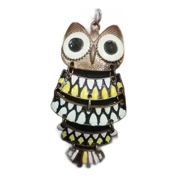Collar Buho Grande Cinta/metal  Largo
