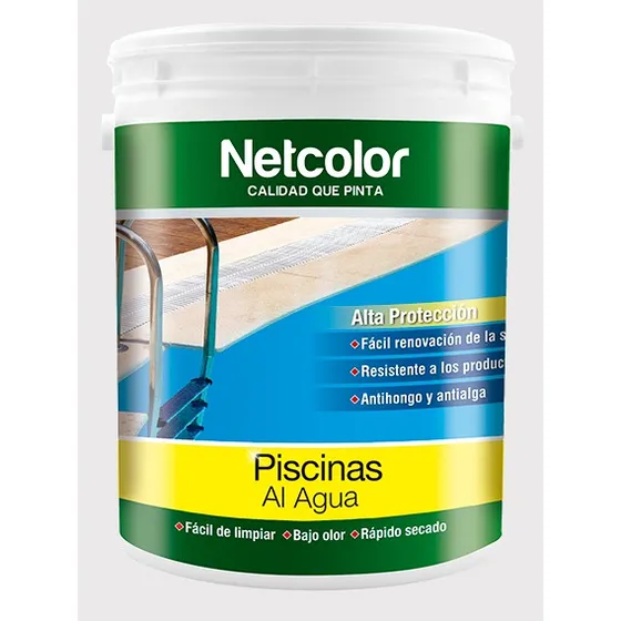 Pintura Piscina Al Agua Azul Capri Netcolor 10 Lts