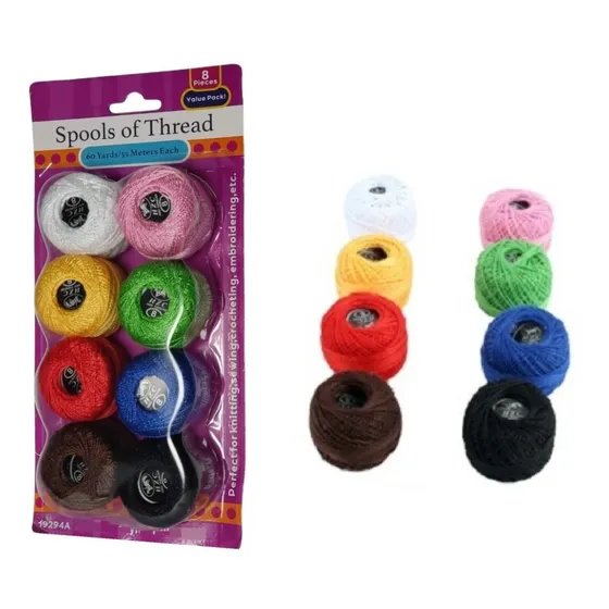 Hilo Crochet Para Tejer 40 Gramos Pack 8 Unidades