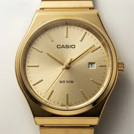 Relógio Casio Unissex Retro Dourado Redondo Vintage Premium Dourado