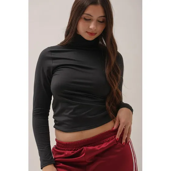Remera Top Polera Manga Larga Basica Mujer Naif