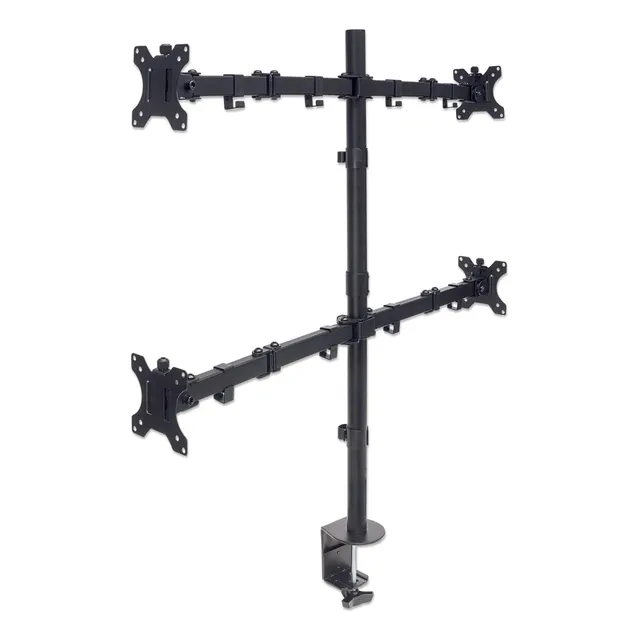 Soporte Manhattan Para 4 Monitores De 13'' A 32'' 32kg Negro Negro