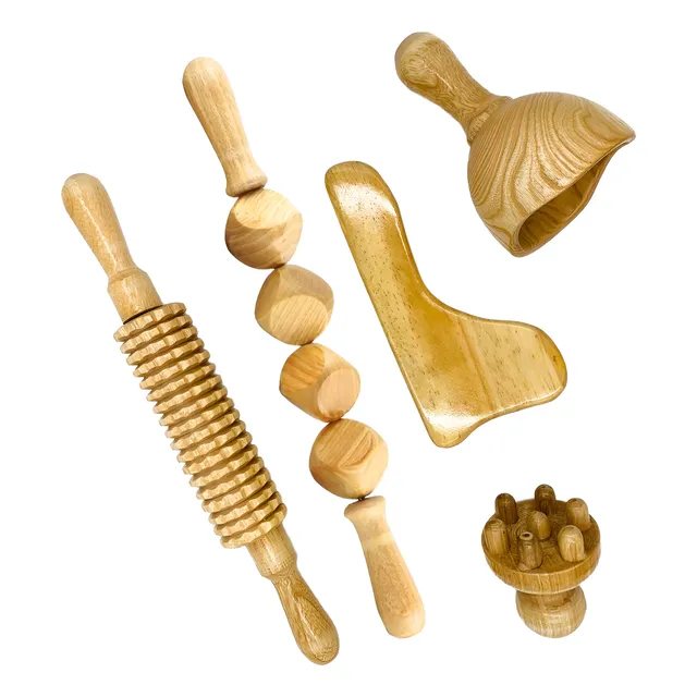 Kit Maderoterapia Corporal Reductor De Medidas Masajes Rodil