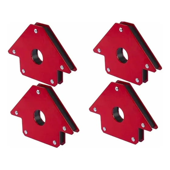 Pack 4 Escuadra Magnética Para Soldar 50 Lbs 110 Mm
