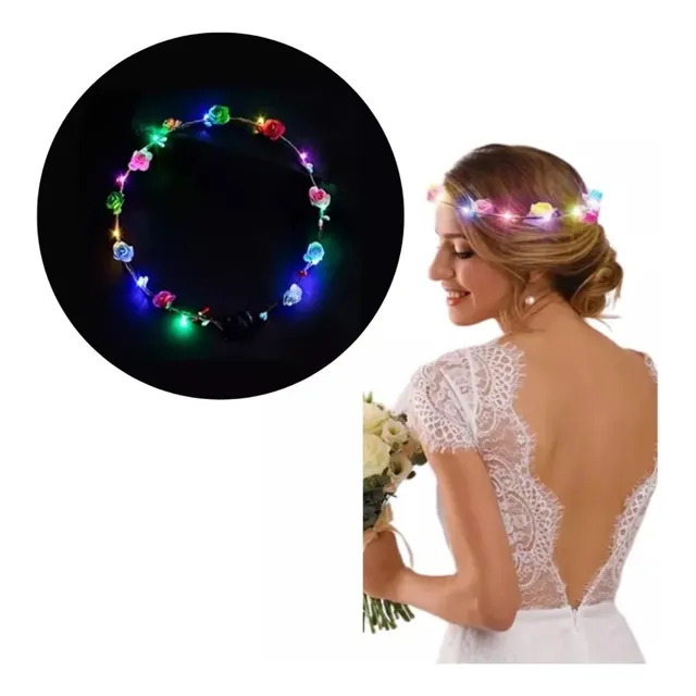 Cotillòn Coronas De Flores Luces Led X 18  Onfire Store