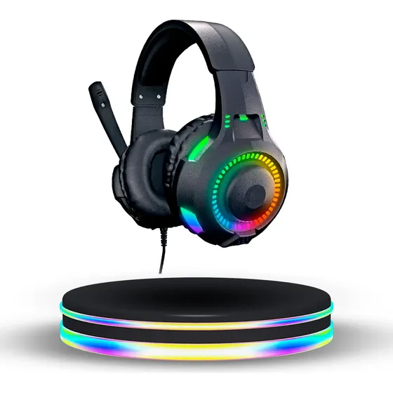 Fone De Ouvido Headset Gamer Rgb Led Pc Computador Vídeogame Rival EG-307