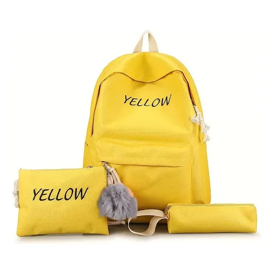 G Mochila Set 3 Bolsas Viaje Lapicera Portatil Moda Coreana