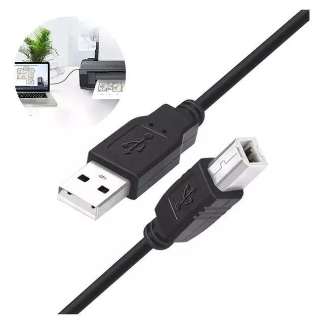 Cable de Impresora Getttech Cable Largo USB 2.0 Tipo A a Tipo B, Cable USB a B Para Connectar Impresora HP, Epson, Canon, Brother, Lexmark, Escáner, Disco Duro, Fotografía Digital, 1.5 Metros JL-3515