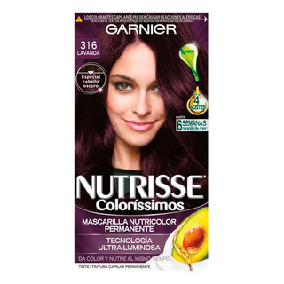 2 Pzs Garnier Tinte Permanente Dama Nutrisse Los Tonos Tono 316 Lavanda 2 Pzs Garnier Tinte Permanente Dama Nutrisse Los Tonos Tono 316 Lavanda