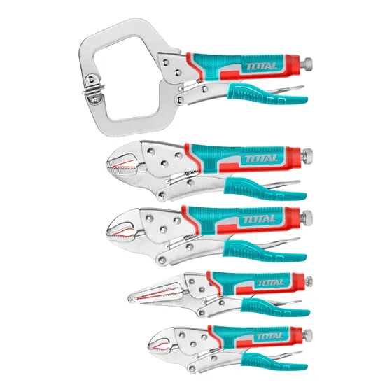 Set Pinzas Morzas De Presion 5 Pzas Total C/estuche - Ynter 
