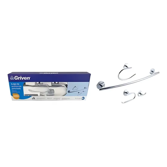 Juego De Accesorios Para Baño Gv-ch60200-fbs Griven