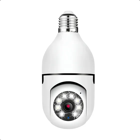 Câmera de Segurança Espiã Yoosee Lâmpada Wi-Fi Full HD 1080p Visão Noturna 360°