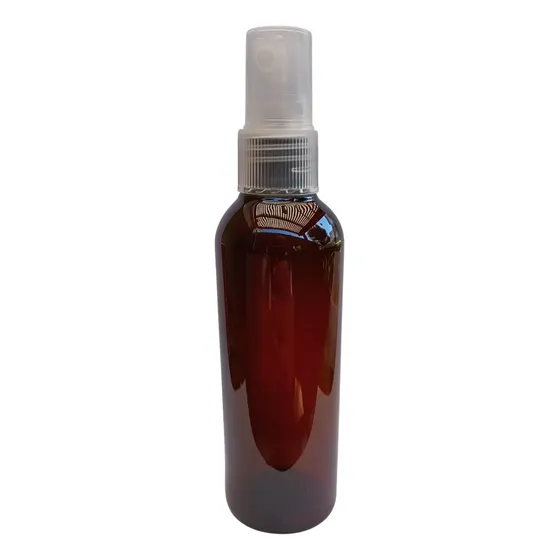 Envase Pet 100 Ml Ámbar, Con Válvula Spray Incluida X 10 Ud