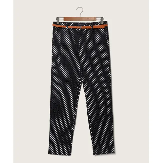 Pantalon Mujer Patprimo Chino Negro En Algodón 30071621-10