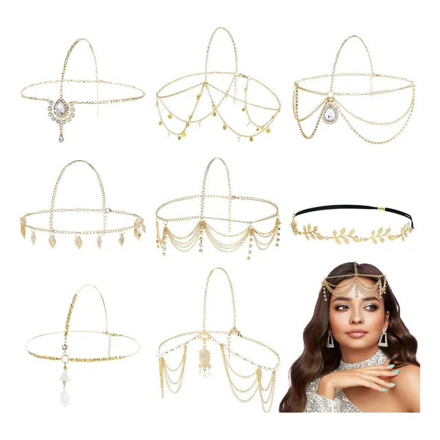 Diadema Cintillo Tiara Griega Hojas Pearled Headband Romana