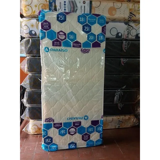 Colchón Espuma Paraíso Plaza 1/2 Zebra 16 De 7  Envio Gratis