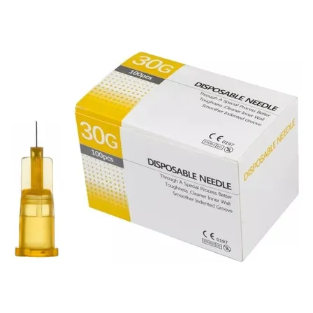 Agujas 30g 13mm HiPodérmicas Mesoterapia Caja * 100 Unidades
