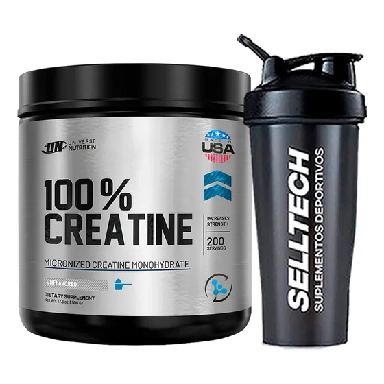 Creatina Monohidratada Universe Nutrition 500gr + Shaker
