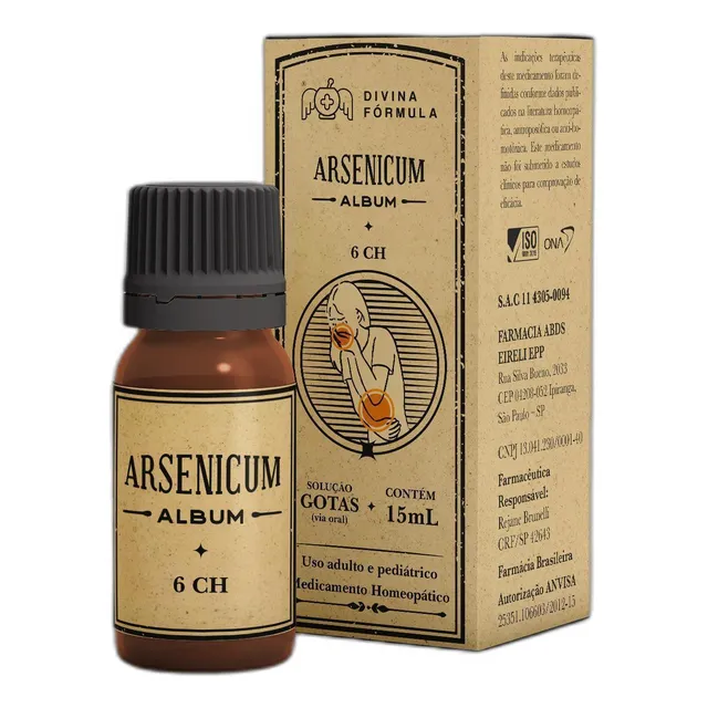 Arsenicum Album 6 Ch 15ml - Alívio De Vômitos E Diarreias