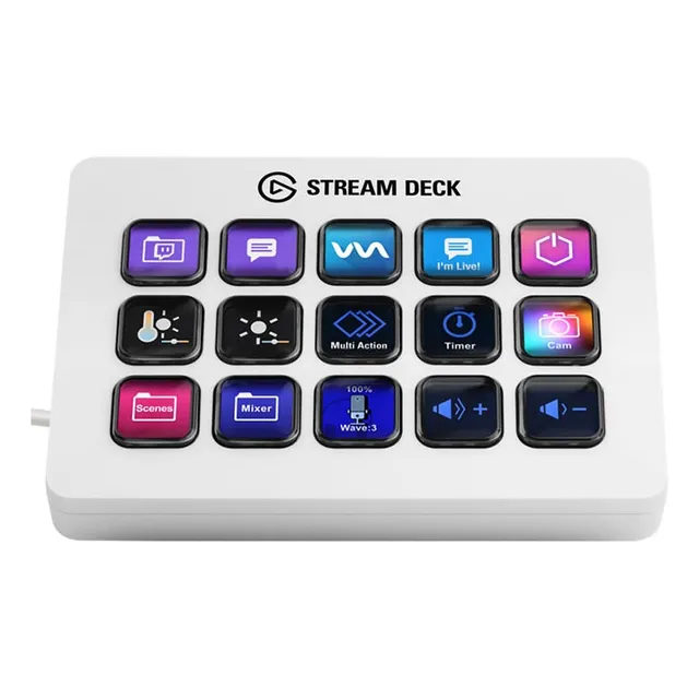 Teclado De Funciones Elgato Stream Deck Mk2 Blanco 15 Tecla