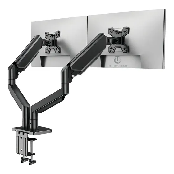 Soporte para 2 monitores curvo articulado 13-32 rack brazo color negro XO ZJ-K7901 9 | Cuotas sin interés