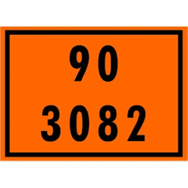 Kit 4 Placas Numerologia Laranja Onu 90 3082 Carga Perigosa