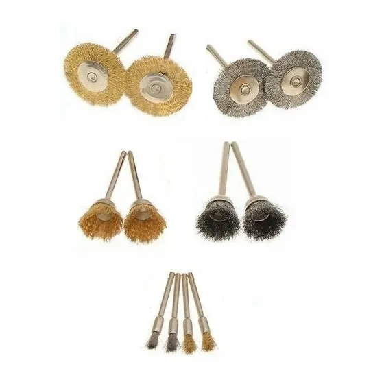 Kit De 12 Cepillo Disco Alambre Dremel Para Pulir O Limpiar 