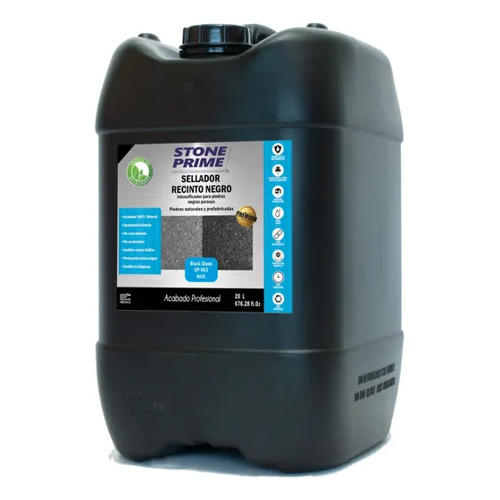 Sellador Recinto Apariencia Mojado Black Stone Mate 20 L Color Negro