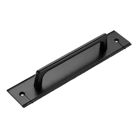 Manija Puerta Aleacion Aluminio Bricolaje Negra Usada Para