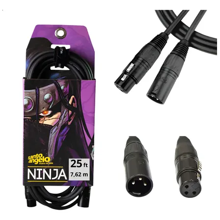 Cabo Santo Angelo Ninja Lw 7,62m Balanceado Microfone Violão