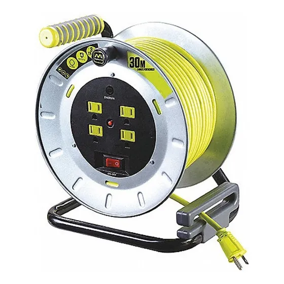 Extension C/multicontacto 30m 14awg Luceco Otmm301114g4sl-mx