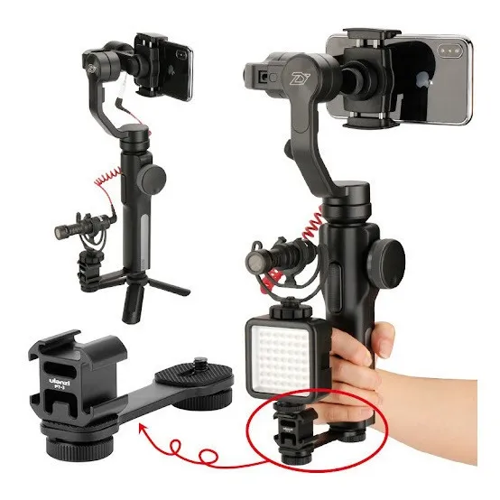 Extension Para Accesorios Gimbal, Ulanzi Pt-3, Zapata Triple